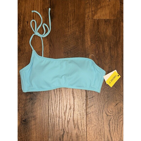 FOREVER 21 Other - Women’s Large Forever 21 Light Blue One-Shoulder Bikini Top, NWT